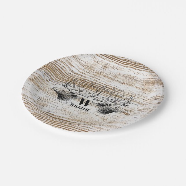 Assiettes En Carton Monograme de Woodland (Angle)