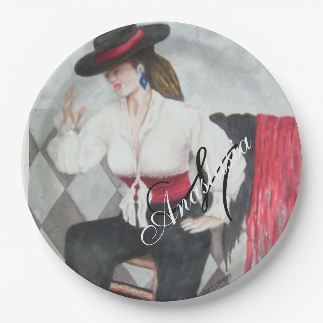 ASSIETTES EN CARTON MONOGRAMME DE FÊTE BRAVO NOIR ET BLANC (Devant)