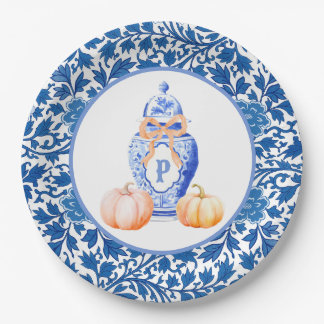 Assiettes En Carton Monogramme de la Chinoiserie Ginger Jar