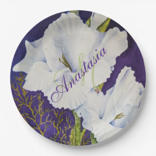 ASSIETTES EN CARTON MONOGRAMME DE PARTI ÉLÉGANT ET SOPHISTIQUÉ