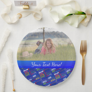 Assiettes En Carton Monogramme personnalisé amusant 40e anniversaire