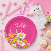 Monogramme personnalisé Fleur sauvage moderne