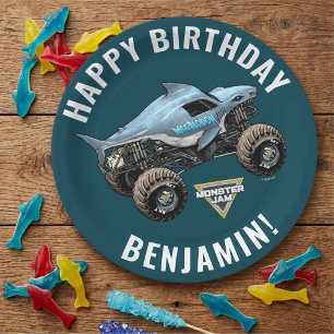 Assiettes En Carton Monster Jam Mégalodon Anniversaire