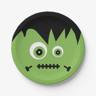 Assiettes En Carton Monster Mash   Frankenstein Halloween