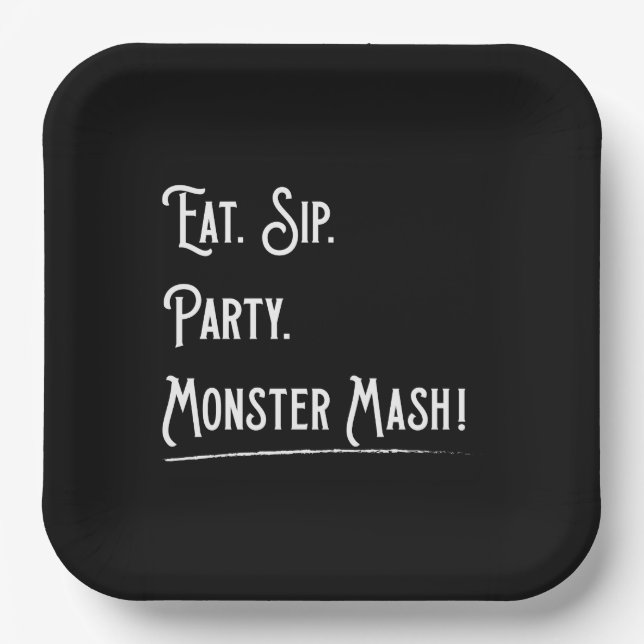 Assiettes En Carton Monster Mash Halloween (Recto)