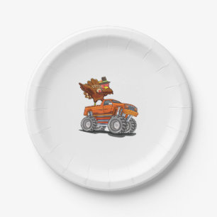 Assiettes En Carton Monster Truck Dabbing Turquie Hooray Joyeux Thanks