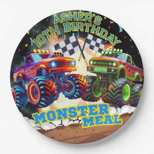 Assiettes En Carton Monster Truck Shodown Extreme Racing Anniversaire