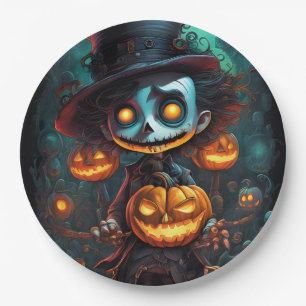 Assiettes En Carton Monstre déplaisant et Jack-O-Lanterns