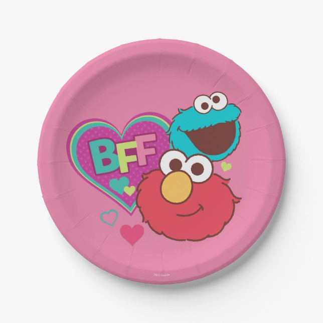 Assiettes En Carton Monstre Elmo & Cookie - BFF (Devant)