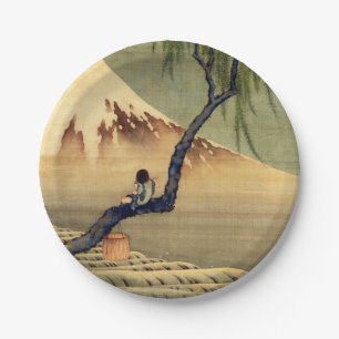Assiettes En Carton Mont Fuji Japonais Vintage