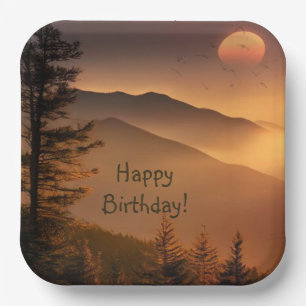 Assiettes En Carton Montagnes Smokey