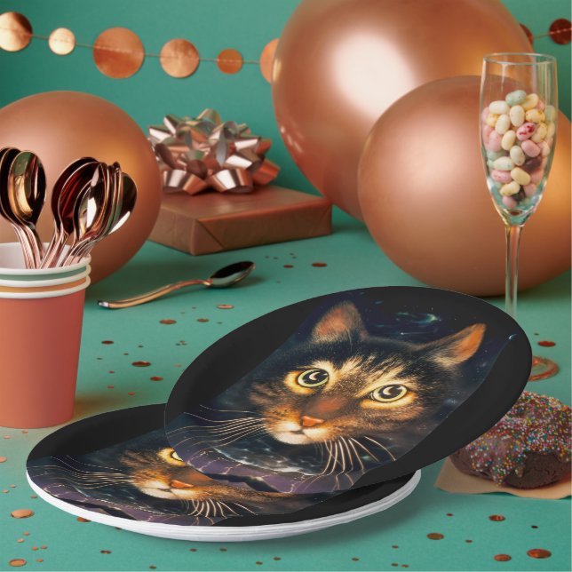 Assiettes En Carton MoonCat (Multi)