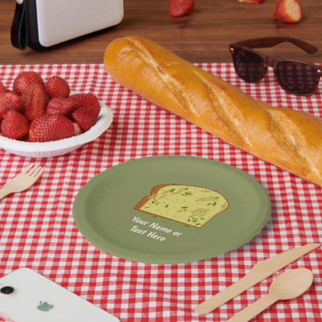 Assiettes En Carton Morceau de pain d'ail - Herby Side Dish - propre t (Pique-nique)