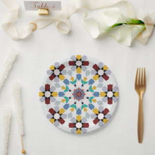 Assiettes En Carton Moroccan Zelije !Moroccan Zellige