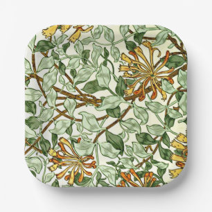 Assiettes En Carton Morris - Honeysuckie vert et or