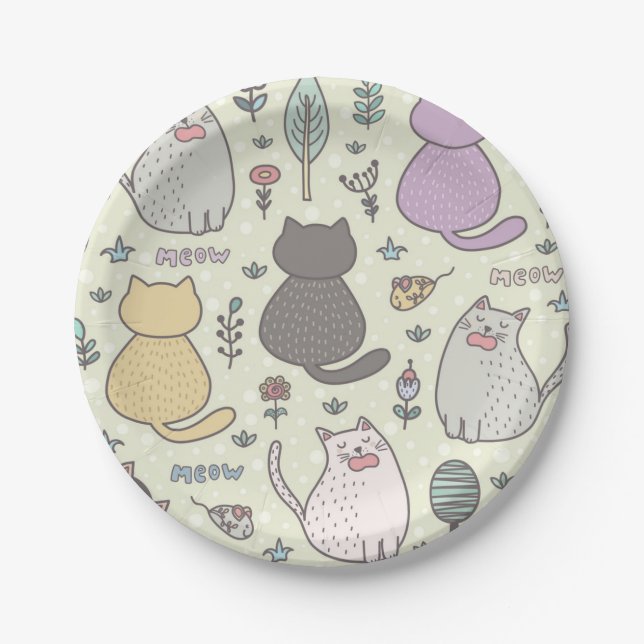 Assiettes En Carton Motif (Devant)
