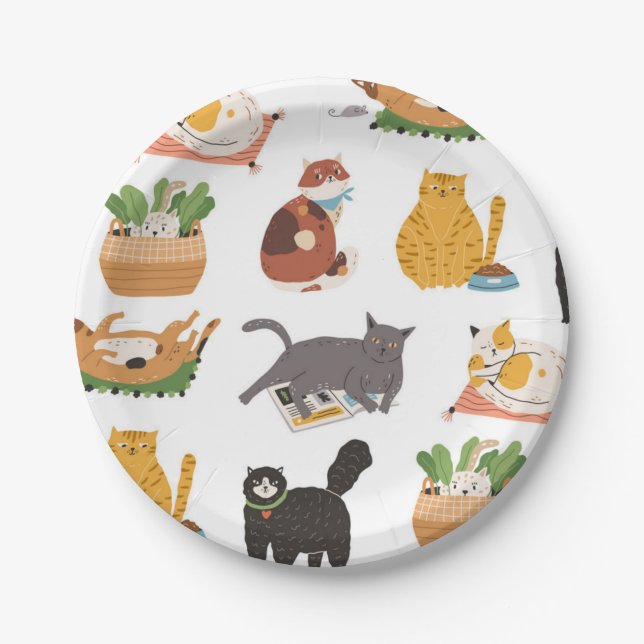 Assiettes En Carton Motif (Devant)