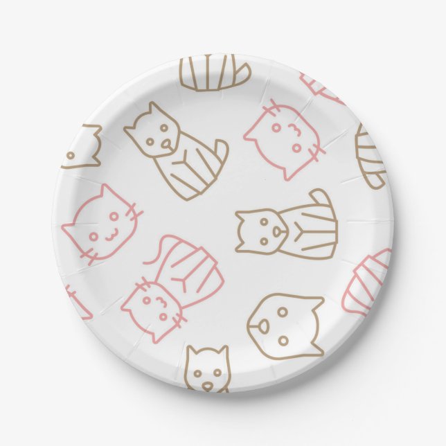 Assiettes En Carton Motif (Devant)