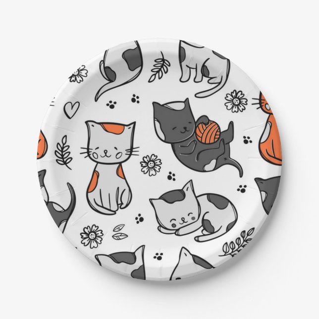 Assiettes En Carton Motif (Devant)