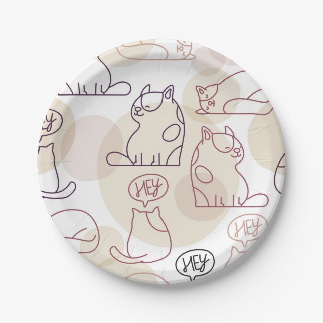 Assiettes En Carton Motif (Devant)