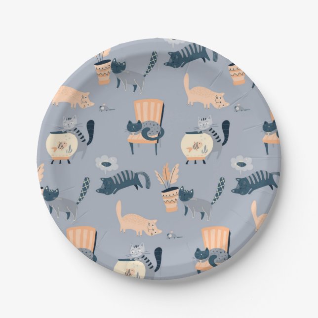 Assiettes En Carton Motif (Devant)