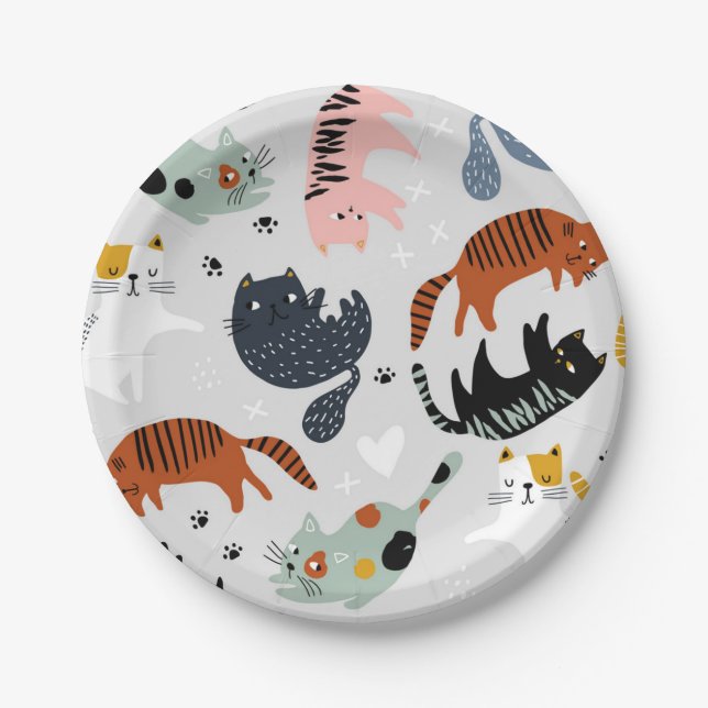 Assiettes En Carton Motif (Devant)