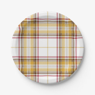 Assiettes En Carton Motif à carreaux