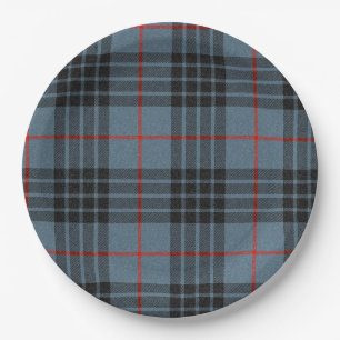 Assiettes En Carton Motif à carreaux Tartan Bleu Mackay