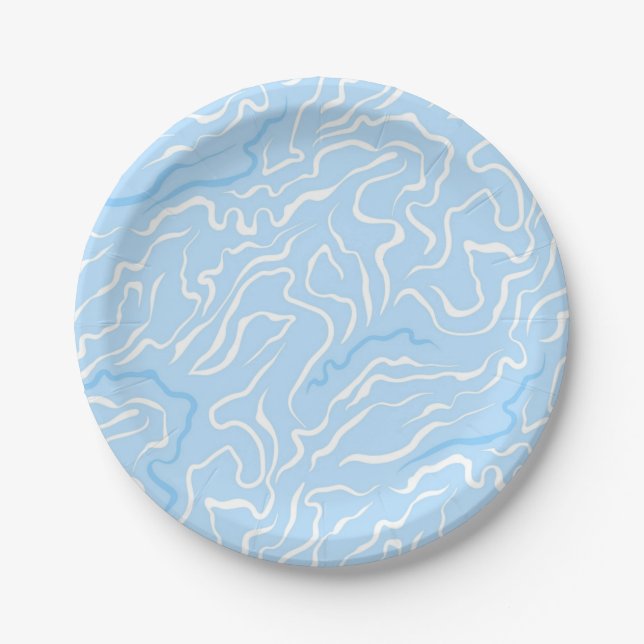Assiettes En Carton Motif abstrait (Devant)