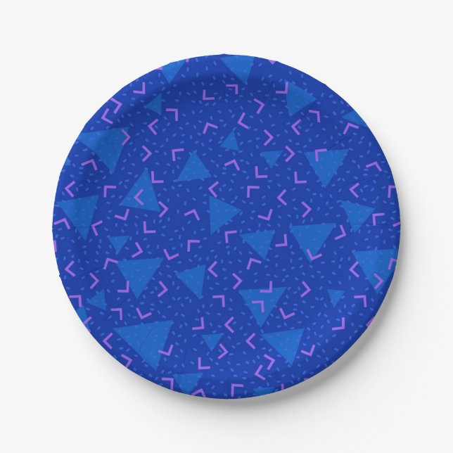 Assiettes En Carton Motif abstrait (Devant)