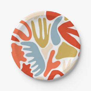Assiettes En Carton motif Abstrait