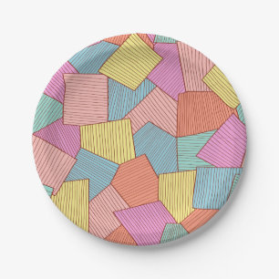 Assiettes En Carton motif Abstrait