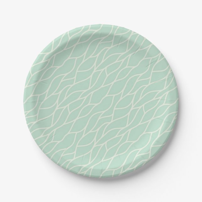 Assiettes En Carton Motif abstrait (Devant)