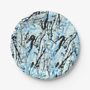 Assiettes En Carton Motif abstrait