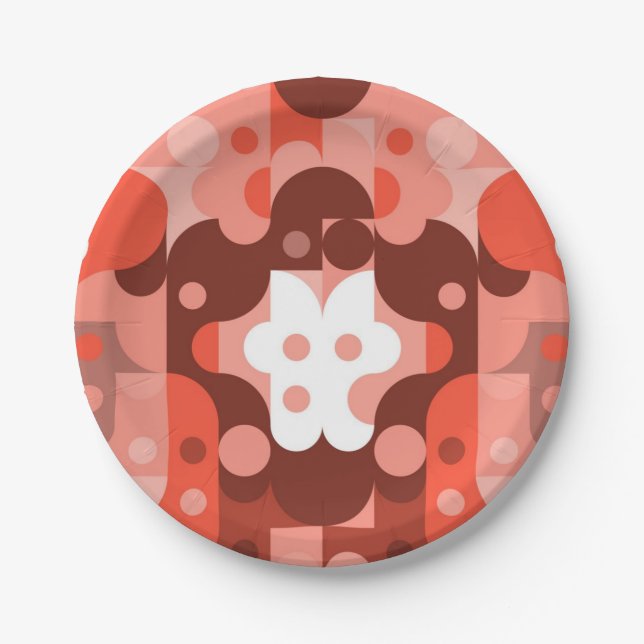 Assiettes En Carton motif Abstrait (Devant)