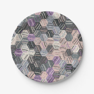 Assiettes En Carton Motif abstrait