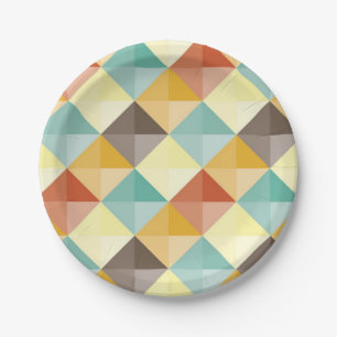 Assiettes En Carton Motif abstrait