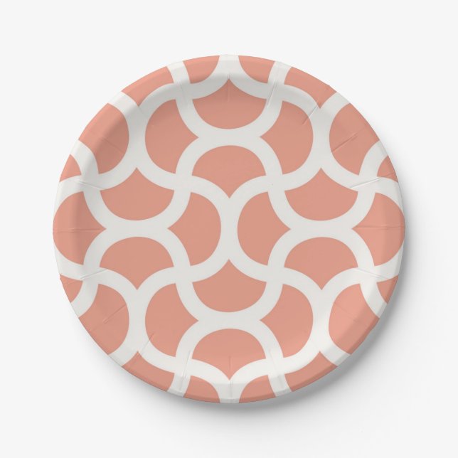 Assiettes En Carton Motif abstrait (Devant)