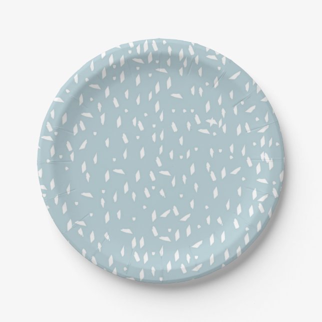 Assiettes En Carton Motif abstrait (Devant)