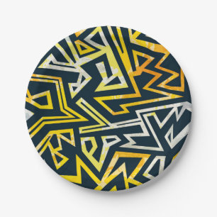 Assiettes En Carton motif Abstrait