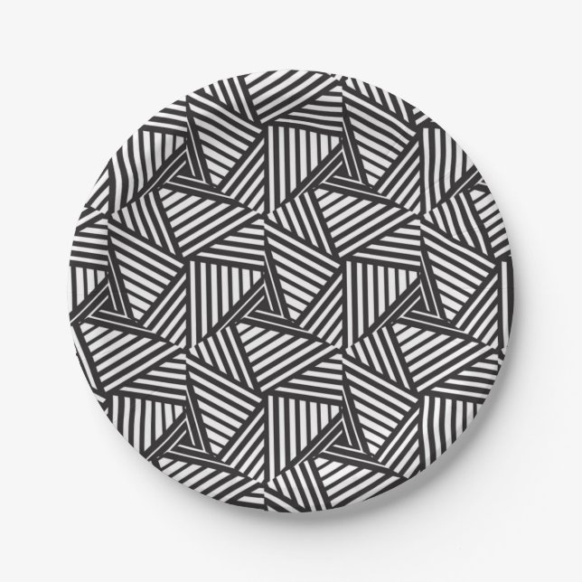 Assiettes En Carton motif Abstrait (Devant)
