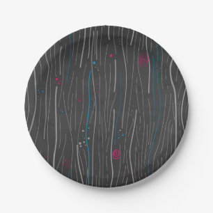 Assiettes En Carton Motif abstrait