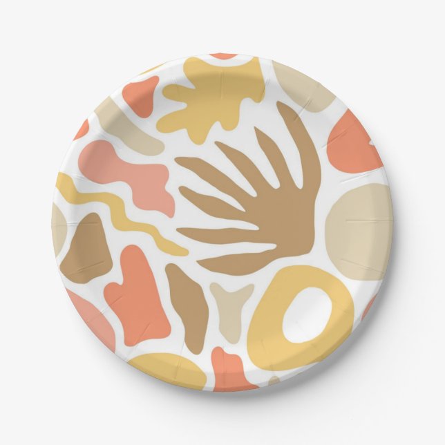 Assiettes En Carton motif Abstrait (Devant)