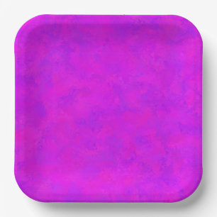 Assiettes En Carton Motif Abstrait rose pourpre