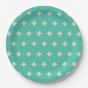 Assiettes En Carton Motif Abstrait vert par stockeman
