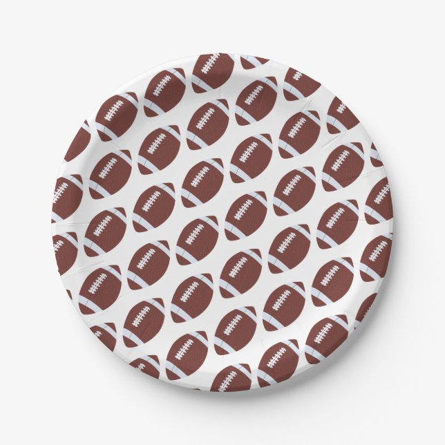 Assiettes En Carton Motif américain de football Gridiron Ball (Devant)