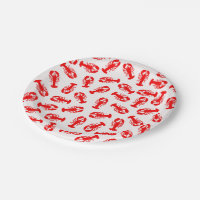 Motif animal de homard rouge mignon