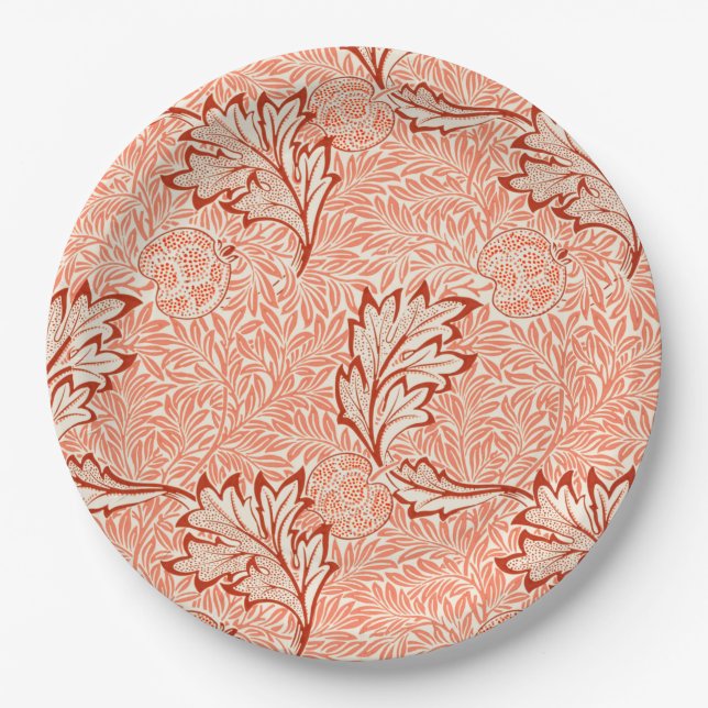 Assiettes En Carton Motif Apple (par William Morris) (Devant)