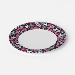 Assiettes En Carton motif aux chats kawaii aux doodles mignons 3