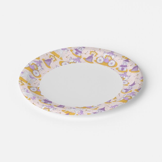 Assiettes En Carton motif avec princesse (Angle)
